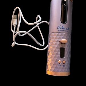 Cordless Automatic Hair Curler - Purple and Rose Gold